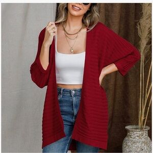Nwot red Cardigan (My71)